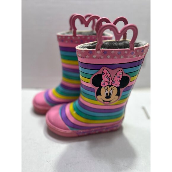 Western Chef Disney Minnie Mouse rain boots girls kids boots size 7/8 - Picture 4 of 10